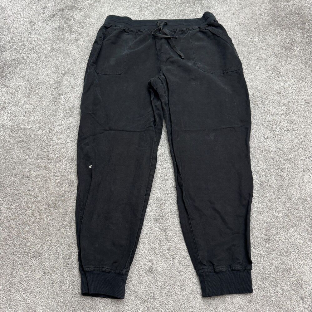 Marine Layer Linen Blend Drawstring Cuffed Jogger Casual Pants Mens Large Black